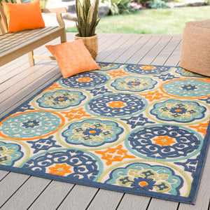 Jaipur Living Jaipur Living Tela Polypropylene Medallion Rug for Patios Foyers and High Traffic Spaces 8'8"X11'10" RUG141408