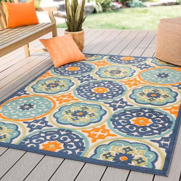 Jaipur Living Jaipur Living Tela Polypropylene Medallion Rug for Patios Foyers and High Traffic Spaces 8'8"X11'10" RUG141408