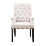 William Parson Side Dining Chair, Beige & Smokey Black