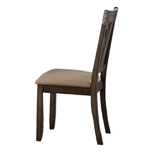 Benzara Wood Side Chair With Slightly Flared Back Legs, Brown, Set Of 2 Brown Wood Bm179839