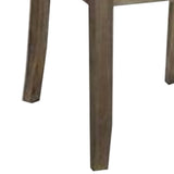 Benzara Wood Dining Chair, Double X Backrest, Set Of 2, Beige, Brown Brown Engineered Wood,Fabric,Veneer Bm186179