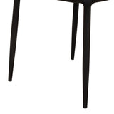 Benzara Diamond Tufted Leatherette Dining Chair With Metal Legs, Black, Set  Of Four Black Faux Leather And Metal Bm190860