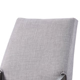 Benzara Wood And Fabric Upholstered Dining Chairs, Set Of 2, Gray And Black Gray And Black Wood,Composite Wood And Fabric. Bm204541