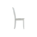 Benzara Wooden Dining Chair With X Shaped Back, Set Of 2, White White Mdf,Solid Wood Bm239757