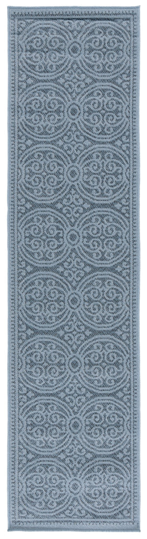 Safavieh Bermuda 809 Power Loomed Indoor / Outdoor Rug Navy 2' x 8'