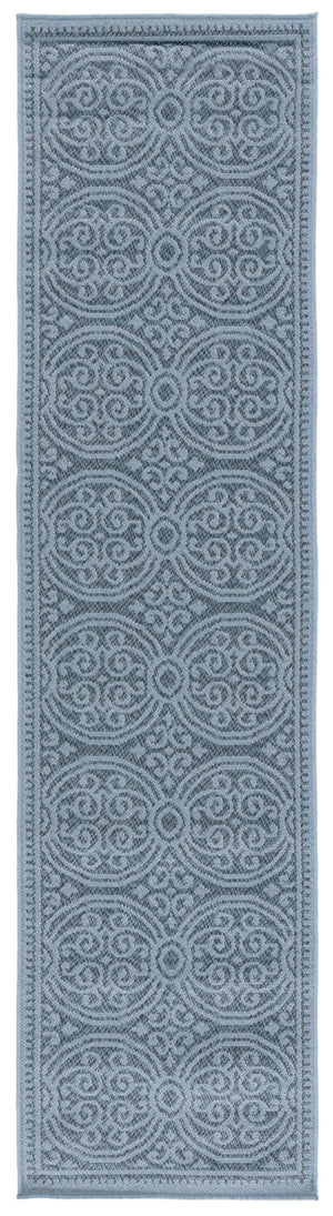 Safavieh Bermuda Elegant Navy Blue Area Rug - Durable Power Loomed Design For Indoor And Outdoor Spaces Navy Polypropylene Frize Bmu809n-8