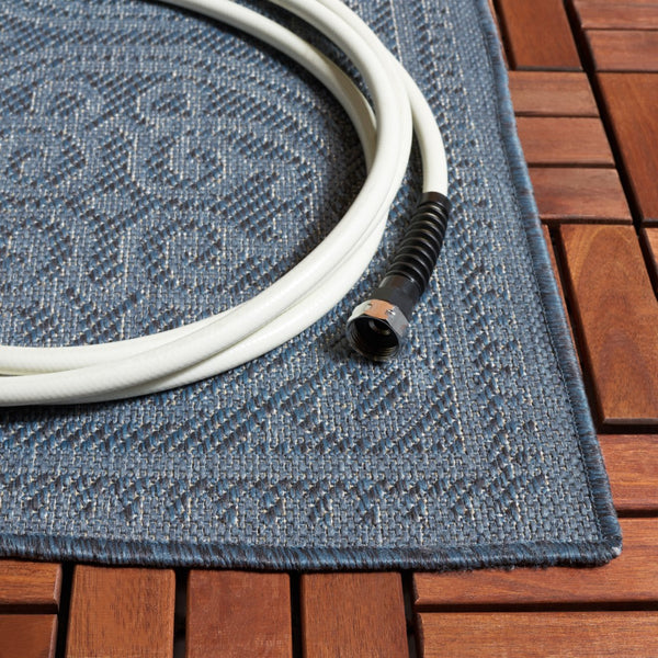 Safavieh Bermuda 809 Power Loomed Indoor / Outdoor Rug Navy 5'-3" x 7'-6"