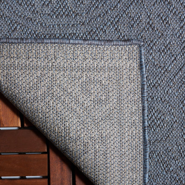 Safavieh Bermuda Elegant Navy Blue Area Rug - Durable Power Loomed Design For Indoor And Outdoor Spaces Navy Polypropylene Frize Bmu809n-8