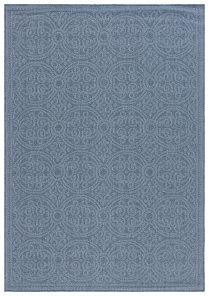Safavieh Bermuda Elegant Navy Blue Area Rug - Durable Power Loomed Design For Indoor And Outdoor Spaces Navy Polypropylene Frize Bmu809n-8