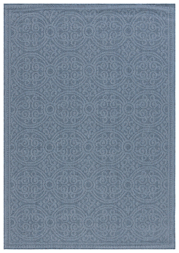 Safavieh Bermuda Elegant Navy Blue Area Rug - Durable Power Loomed Design For Indoor And Outdoor Spaces Navy Polypropylene Frize Bmu809n-8