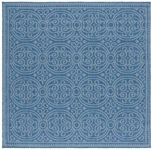 Safavieh Bermuda 809 Power Loomed Indoor / Outdoor Rug Navy 6'-7" x 6'-7" Square