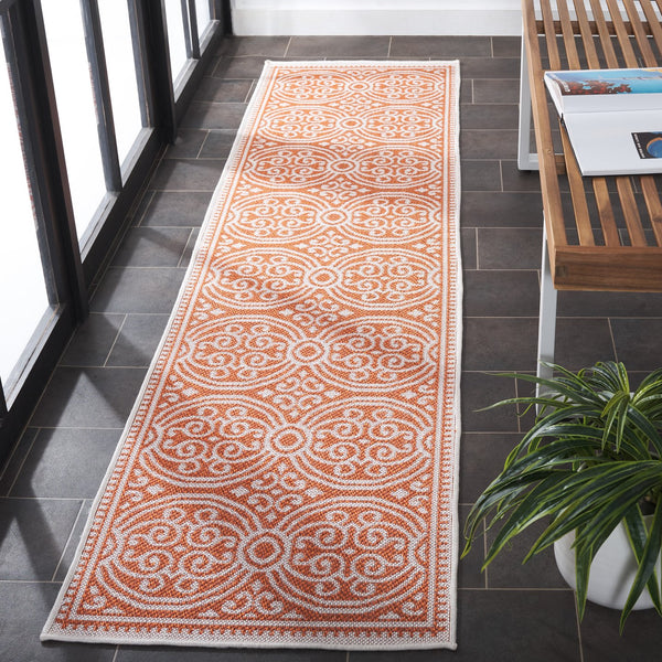 Safavieh Bermuda Elegant Navy Blue Area Rug - Durable Power Loomed Design For Indoor And Outdoor Spaces Rust ,Ivory Polypropylene Frize Bmu809p-9