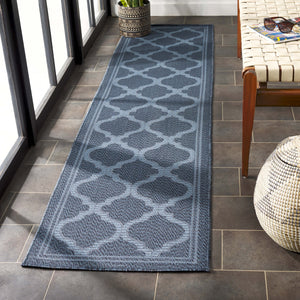 Safavieh Bermuda Exquisite Indoor/Outdoor Area Rug - Timeless Power Loomed Design With Elegant Patterns Navy Polypropylene Frize Bmu810n-8