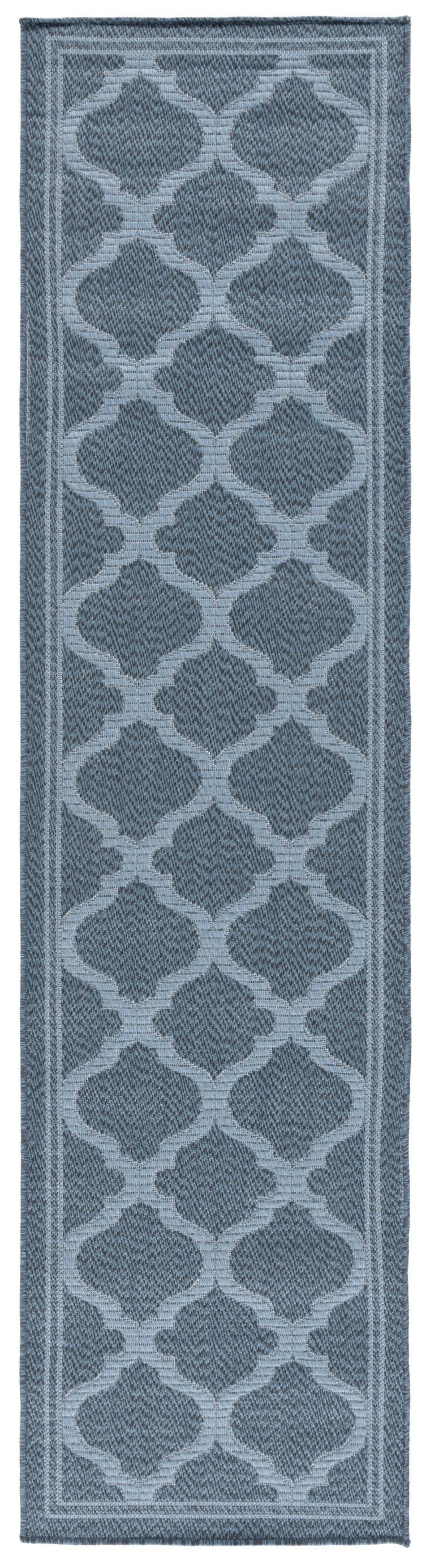 Safavieh Bermuda Exquisite Indoor/Outdoor Area Rug - Timeless Power Loomed Design With Elegant Patterns Navy Polypropylene Frize Bmu810n-8