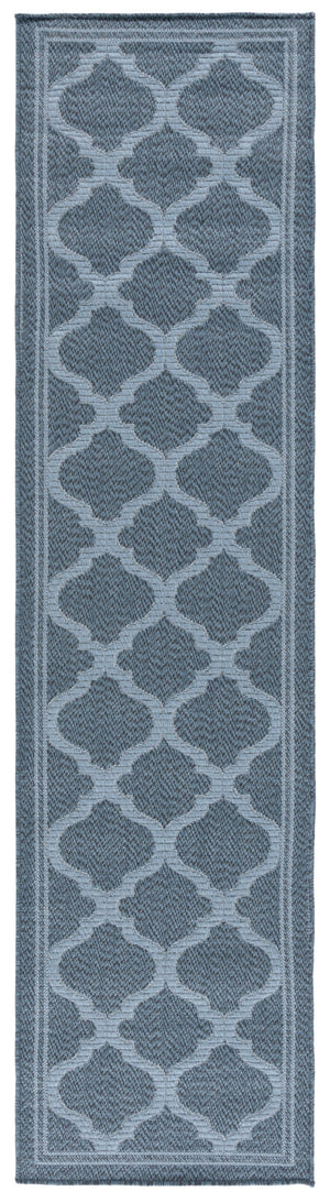 Safavieh Bermuda Exquisite Indoor/Outdoor Area Rug - Timeless Power Loomed Design With Elegant Patterns Navy Polypropylene Frize Bmu810n-8