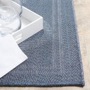 Safavieh Bermuda 810 Power Loomed Indoor / Outdoor Rug Navy 5'-3" x 7'-6"