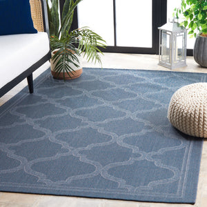 Safavieh Bermuda 810 Power Loomed Indoor / Outdoor Rug Navy 5'-3" x 7'-6"