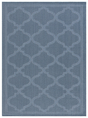 Safavieh Bermuda Exquisite Indoor/Outdoor Area Rug - Timeless Power Loomed Design With Elegant Patterns Navy Polypropylene Frize Bmu810n-8