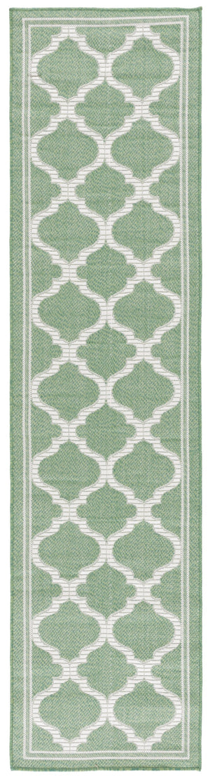 Safavieh Bermuda Exquisite Indoor/Outdoor Area Rug - Timeless Power Loomed Design With Elegant Patterns Green ,Ivory Polypropylene Frize Bmu810w-9