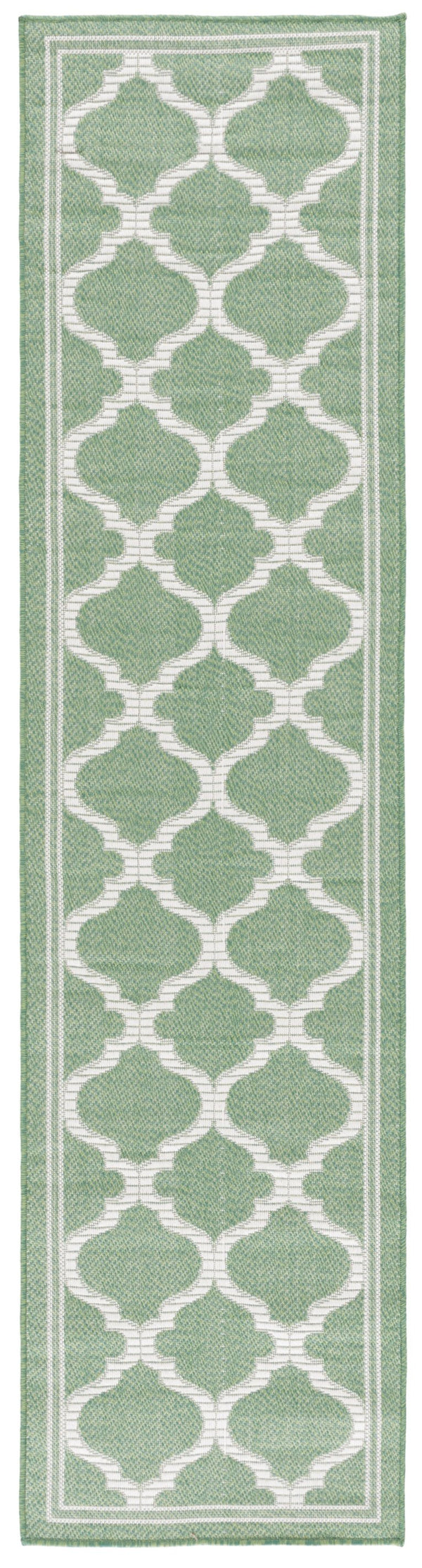 Safavieh Bermuda Exquisite Indoor/Outdoor Area Rug - Timeless Power Loomed Design With Elegant Patterns Green ,Ivory Polypropylene Frize Bmu810w-9
