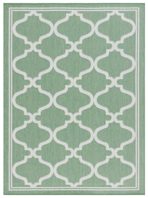 Safavieh Bermuda Exquisite Indoor/Outdoor Area Rug - Timeless Power Loomed Design With Elegant Patterns Green ,Ivory Polypropylene Frize Bmu810w-9