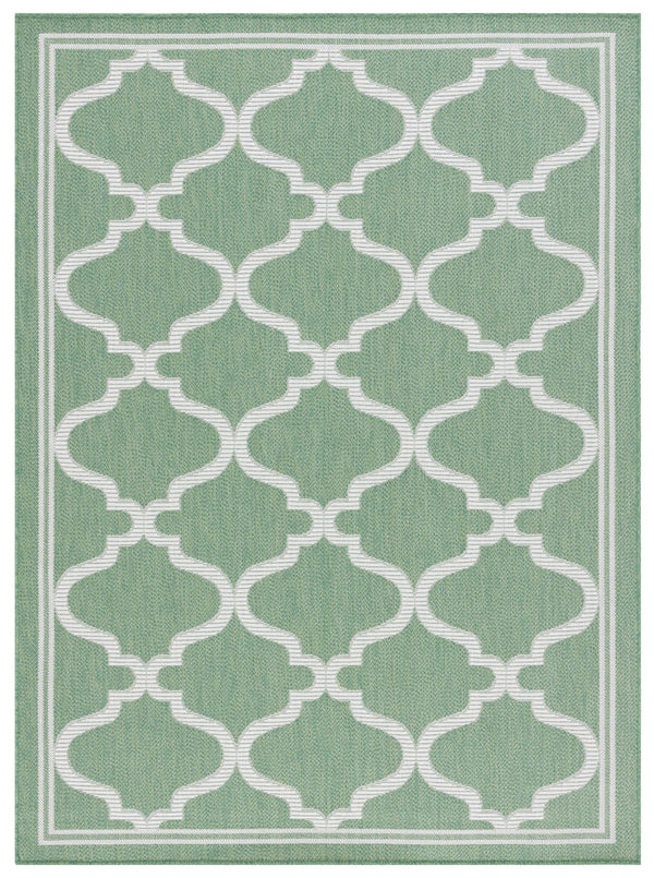 Safavieh Bermuda Exquisite Indoor/Outdoor Area Rug - Timeless Power Loomed Design With Elegant Patterns Green ,Ivory Polypropylene Frize Bmu810w-9