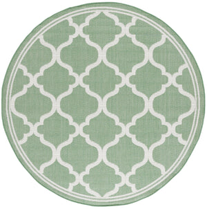 Safavieh Bermuda Exquisite Indoor/Outdoor Area Rug - Timeless Power Loomed Design With Elegant Patterns Green ,Ivory Polypropylene Frize Bmu810w-9