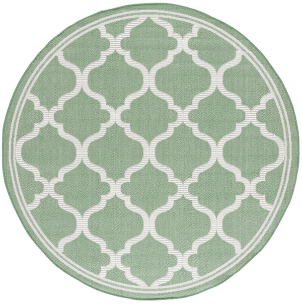 Safavieh Bermuda Exquisite Indoor/Outdoor Area Rug - Timeless Power Loomed Design With Elegant Patterns Green ,Ivory Polypropylene Frize Bmu810w-9