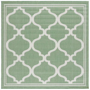 Safavieh Bermuda 810 Power Loomed Indoor / Outdoor Rug Green / Ivory 6'-7" x 6'-7" Square