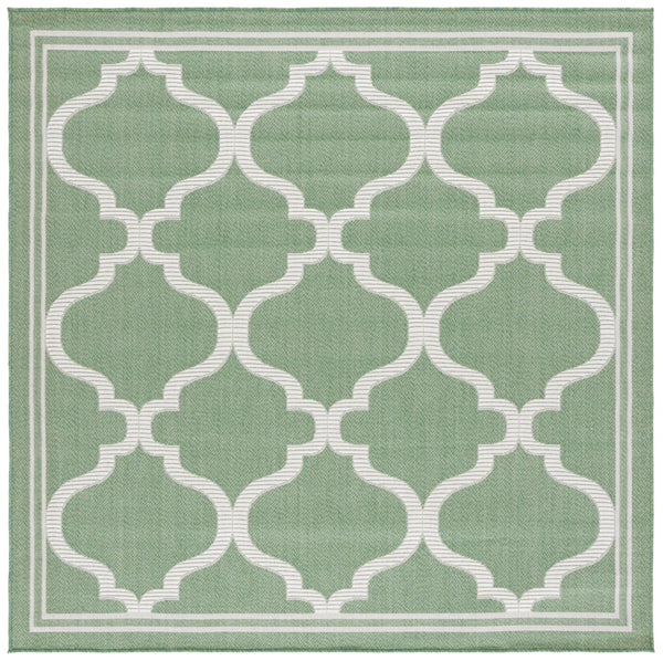 Safavieh Bermuda Exquisite Indoor/Outdoor Area Rug - Timeless Power Loomed Design With Elegant Patterns Green ,Ivory Polypropylene Frize Bmu810w-9