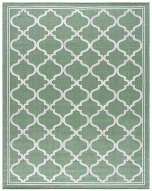 Safavieh Bermuda Exquisite Indoor/Outdoor Area Rug - Timeless Power Loomed Design With Elegant Patterns Green ,Ivory Polypropylene Frize Bmu810w-9