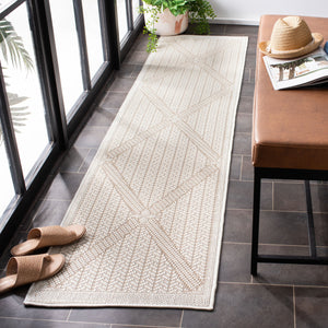 Safavieh Bermuda Elegant Geometric Area Rug – Durable, Eco-friendly, Perfect For Indoor & Outdoor Spaces Cream ,Beige Polypropylene Bmu811a-2