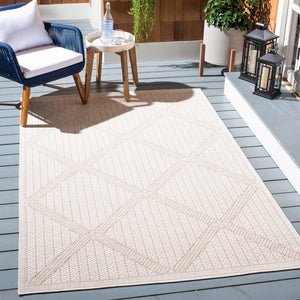 Safavieh Bermuda Elegant Geometric Area Rug – Durable, Eco-friendly, Perfect For Indoor & Outdoor Spaces Cream ,Beige Polypropylene Bmu811a-2