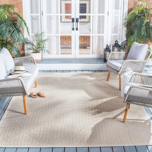Safavieh Bermuda Elegant Geometric Area Rug – Durable, Eco-friendly, Perfect For Indoor & Outdoor Spaces Cream ,Beige Polypropylene Bmu811a-2