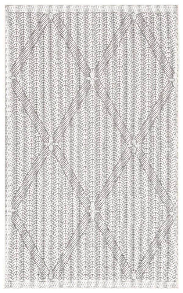 Safavieh Bermuda Elegant Geometric Area Rug – Durable, Eco-friendly, Perfect For Indoor & Outdoor Spaces Cream ,Grey Polypropylene Bmu811b-2