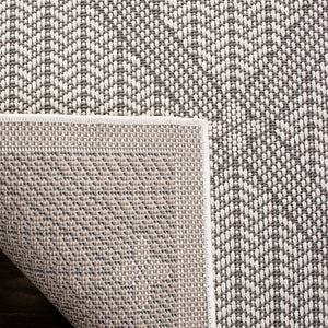 Safavieh Bermuda Elegant Geometric Area Rug – Durable, Eco-friendly, Perfect For Indoor & Outdoor Spaces Cream ,Grey Polypropylene Bmu811b-2