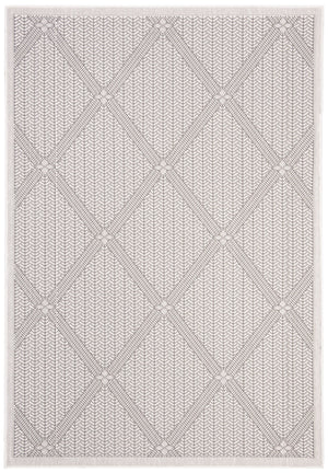 Safavieh Bermuda Elegant Geometric Area Rug – Durable, Eco-friendly, Perfect For Indoor & Outdoor Spaces Cream ,Grey Polypropylene Bmu811b-2