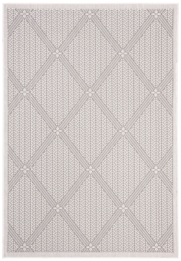 Safavieh Bermuda Elegant Geometric Area Rug – Durable, Eco-friendly, Perfect For Indoor & Outdoor Spaces Cream ,Grey Polypropylene Bmu811b-2
