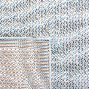 Safavieh Bermuda Elegant Geometric Area Rug – Durable, Eco-friendly, Perfect For Indoor & Outdoor Spaces Light Blue ,Ivory Polypropylene Bmu811m-2