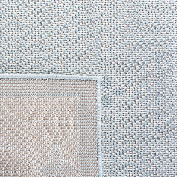 Safavieh Bermuda Elegant Geometric Area Rug – Durable, Eco-friendly, Perfect For Indoor & Outdoor Spaces Light Blue ,Ivory Polypropylene Bmu811m-2