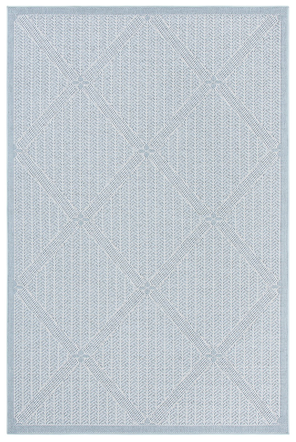 Safavieh Bermuda Elegant Geometric Area Rug – Durable, Eco-friendly, Perfect For Indoor & Outdoor Spaces Light Blue ,Ivory Polypropylene Bmu811m-2