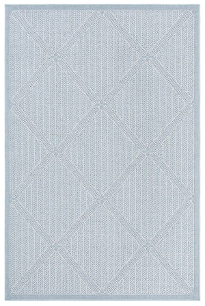 Safavieh Bermuda Elegant Geometric Area Rug – Durable, Eco-friendly, Perfect For Indoor & Outdoor Spaces Light Blue ,Ivory Polypropylene Bmu811m-2