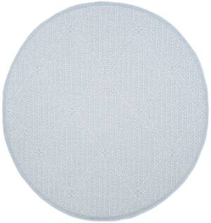 Safavieh Bermuda Elegant Geometric Area Rug – Durable, Eco-friendly, Perfect For Indoor & Outdoor Spaces Light Blue ,Ivory Polypropylene Bmu811m-2