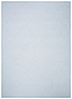 Safavieh Bermuda Elegant Geometric Area Rug – Durable, Eco-friendly, Perfect For Indoor & Outdoor Spaces Light Blue ,Ivory Polypropylene Bmu811m-2