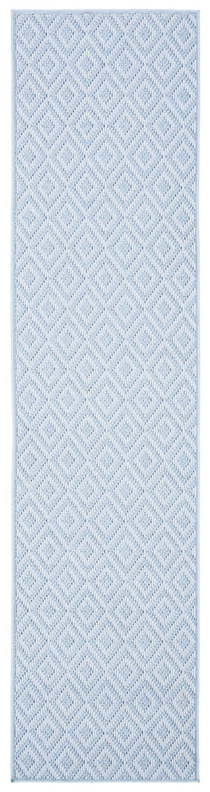 Safavieh Bermuda Geometric Area Rug - Elegant Power Loomed Design For Indoor & Outdoor Spaces, Oeko-tex Certified Light Blue ,Cream Polypropylene Bmu814a-210