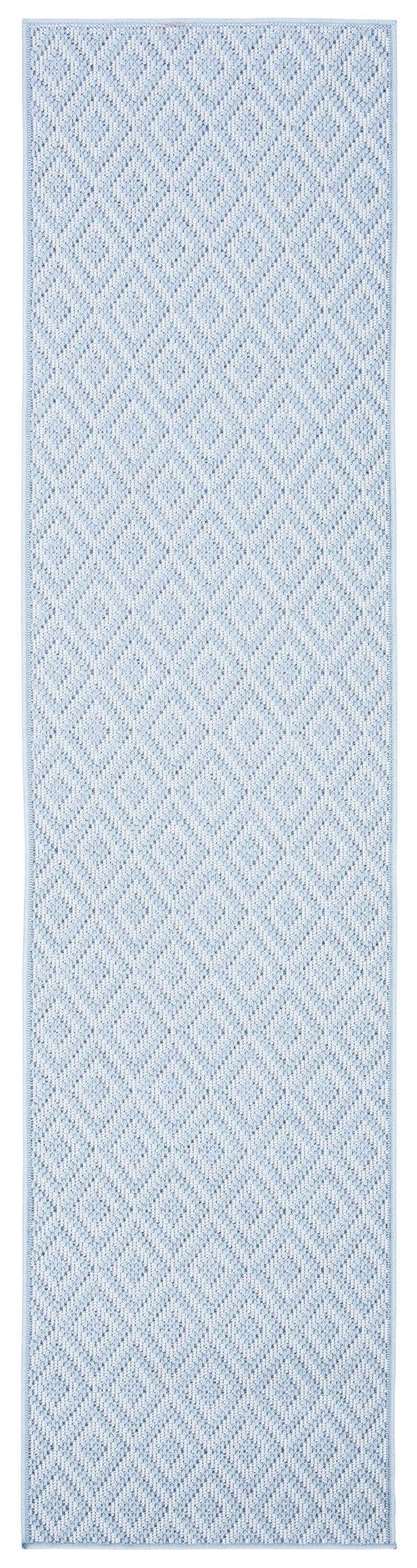 Safavieh Bermuda Geometric Area Rug - Elegant Power Loomed Design For Indoor & Outdoor Spaces, Oeko-tex Certified Light Blue ,Cream Polypropylene Bmu814a-210