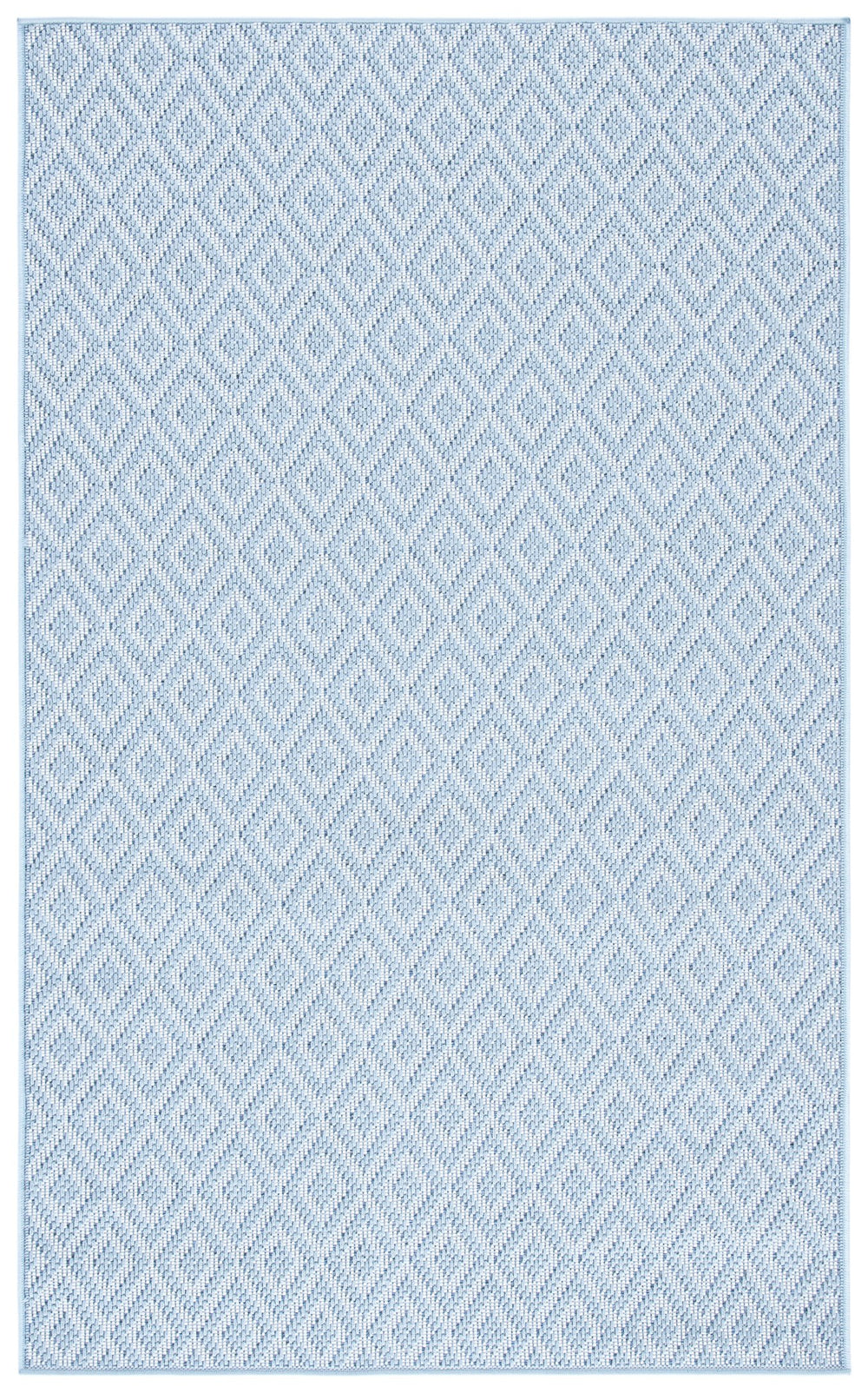Safavieh Bermuda Geometric Area Rug - Elegant Power Loomed Design For Indoor & Outdoor Spaces, Oeko-tex Certified Light Blue ,Cream Polypropylene Bmu814a-210