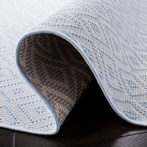 Safavieh Bermuda Geometric Area Rug - Elegant Power Loomed Design For Indoor & Outdoor Spaces, Oeko-tex Certified Light Blue ,Cream Polypropylene Bmu814a-210