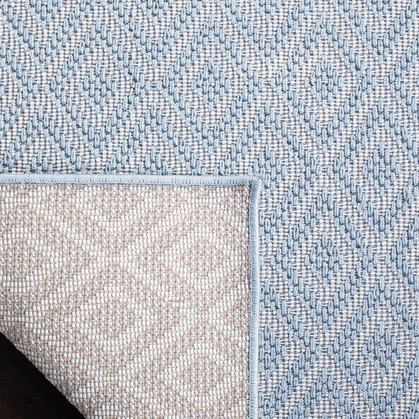 Safavieh Bermuda Geometric Area Rug - Elegant Power Loomed Design For Indoor & Outdoor Spaces, Oeko-tex Certified Light Blue ,Cream Polypropylene Bmu814a-210