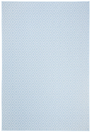 Safavieh Bermuda Geometric Area Rug - Elegant Power Loomed Design For Indoor & Outdoor Spaces, Oeko-tex Certified Light Blue ,Cream Polypropylene Bmu814a-210